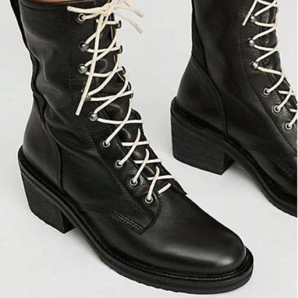 NWOB Free People x Gee Wawa Steel Lace-Up Boot - Picture 3 of 9